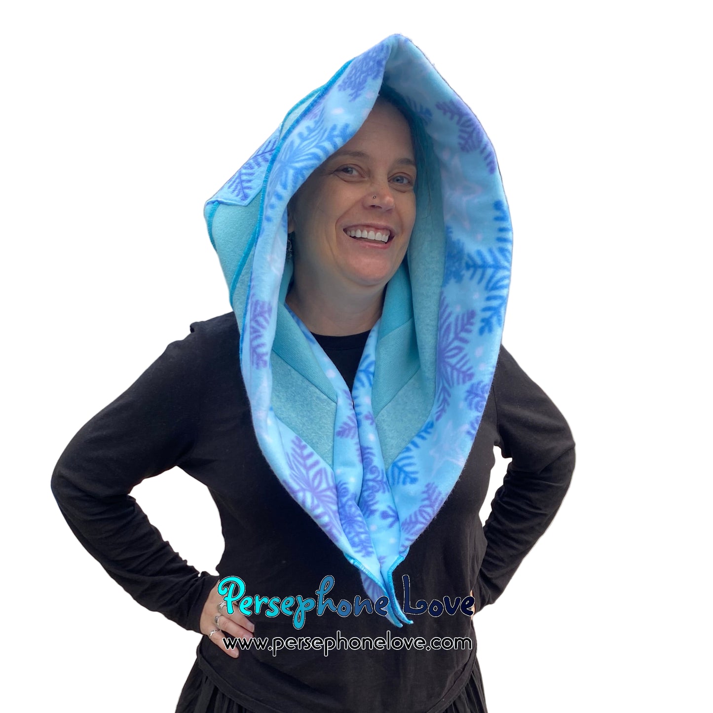 Katwise inspired felted 100% cashmere recycled sweater elf hat/hood-1794