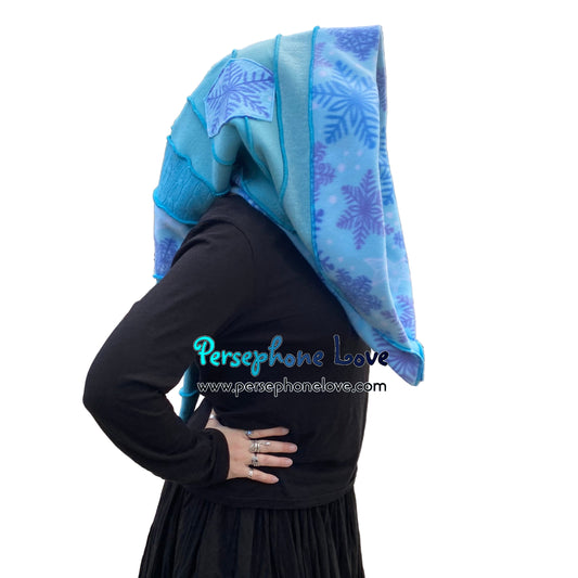 Katwise inspired felted 100% cashmere recycled sweater elf hat/hood-1794