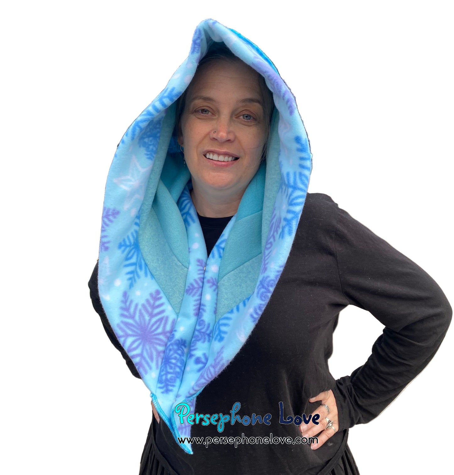 Katwise inspired felted 100% cashmere recycled sweater elf hat/hood-1794