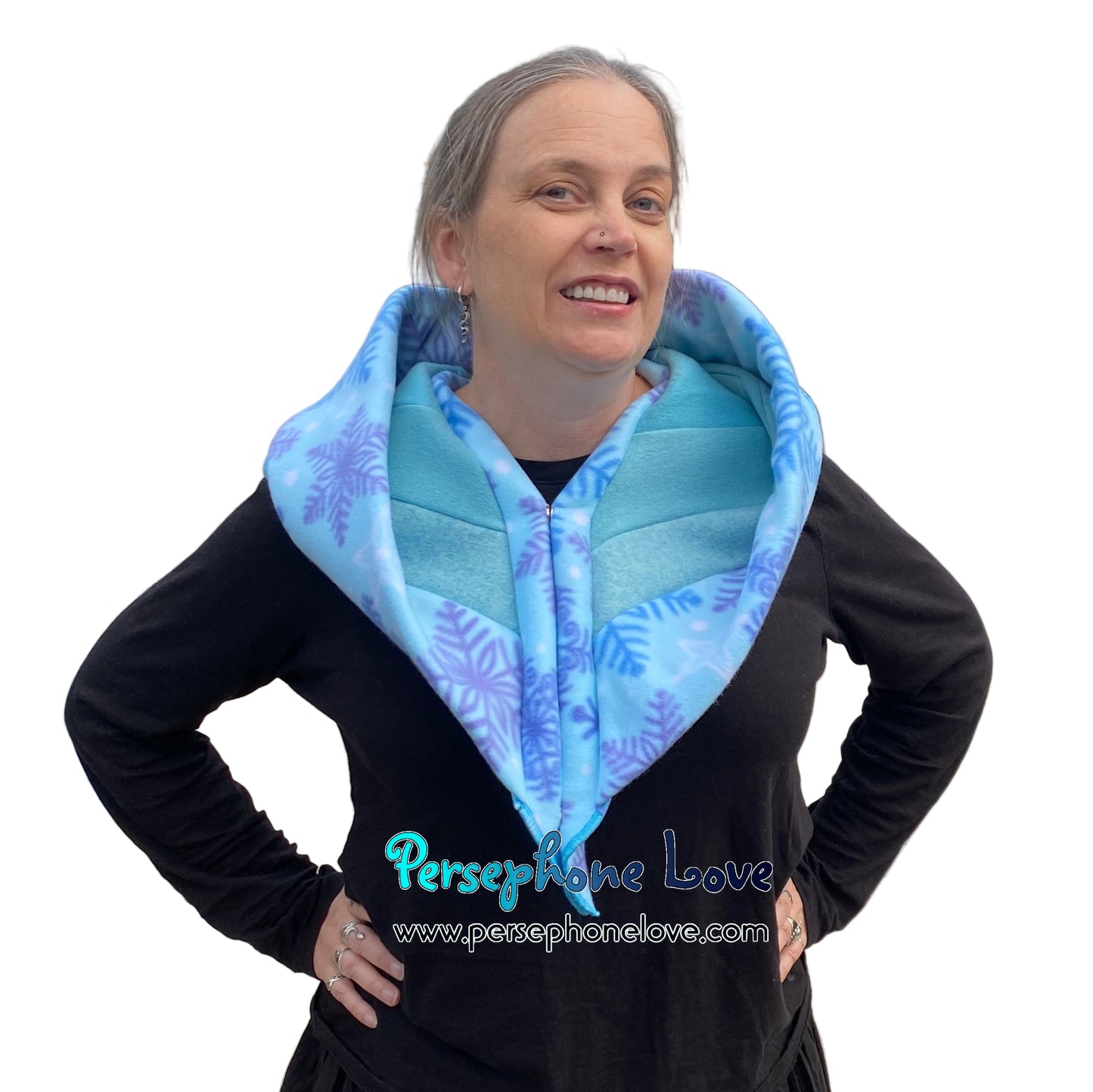 Katwise inspired felted 100% cashmere recycled sweater elf hat/hood-1794