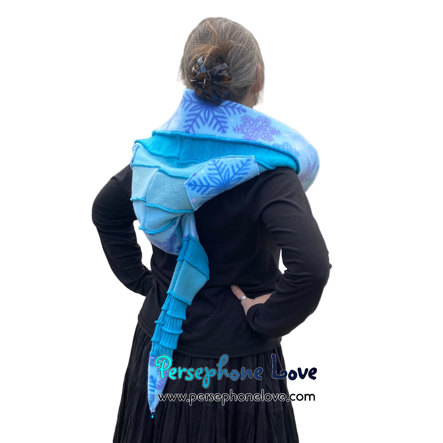 Katwise inspired felted 100% cashmere recycled sweater elf hat/hood-1795