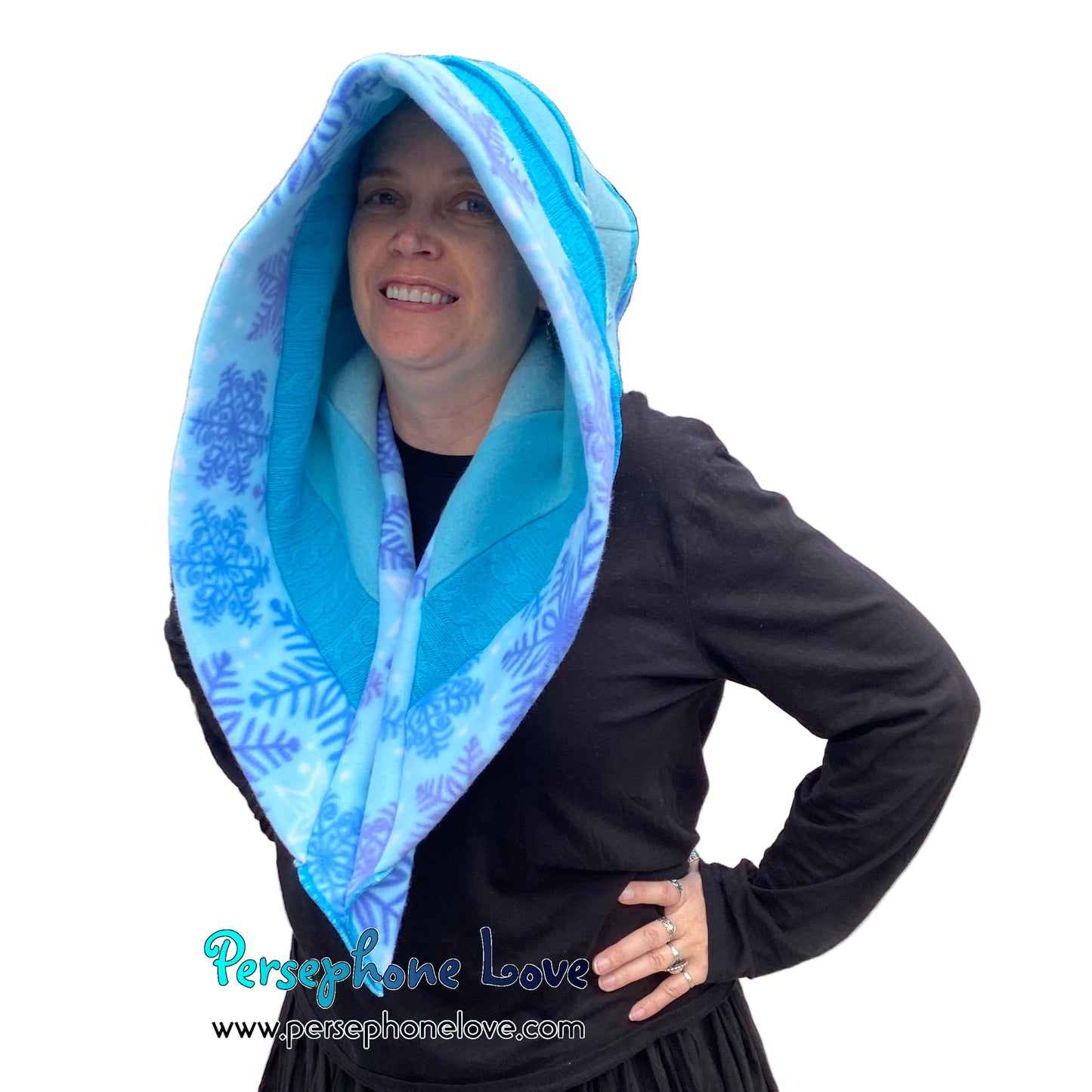 Katwise inspired felted 100% cashmere recycled sweater elf hat/hood-1795