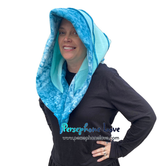 Katwise inspired felted 100% cashmere recycled sweater elf hat/hood-1801