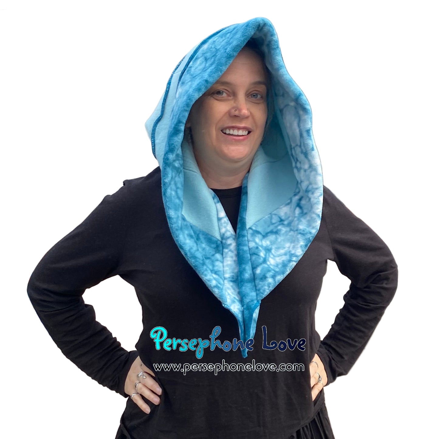 Katwise inspired felted 100% cashmere recycled sweater elf hat/hood-1802
