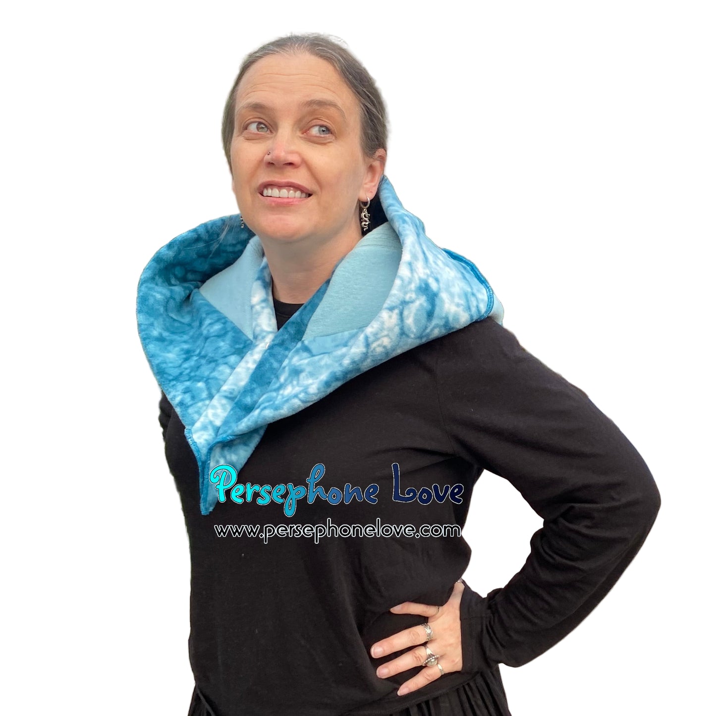 Katwise inspired felted 100% cashmere recycled sweater elf hat/hood-1802
