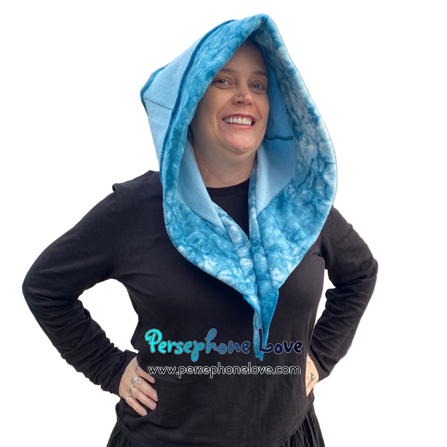 Katwise inspired felted 100% cashmere recycled sweater elf hat/hood-1803