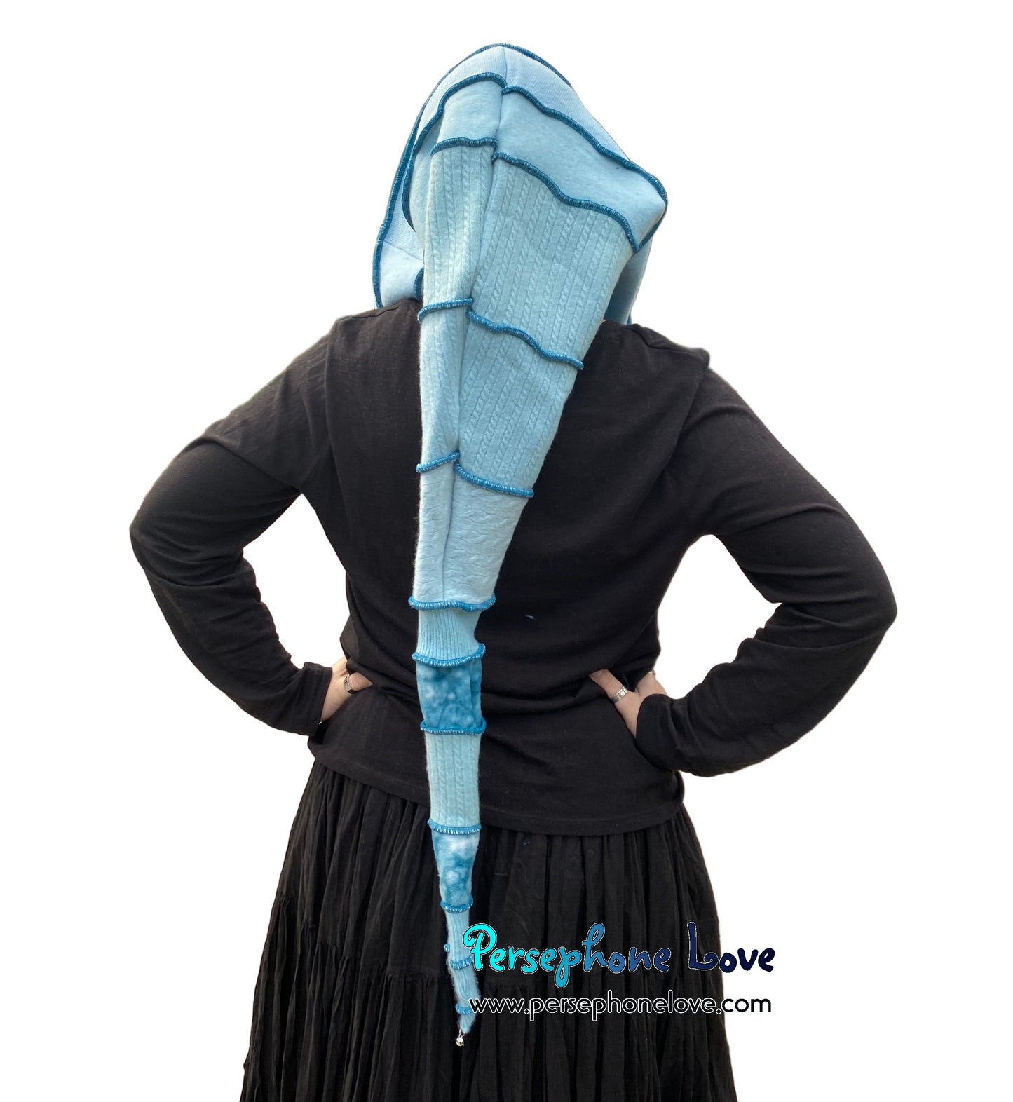 Katwise inspired felted 100% cashmere recycled sweater elf hat/hood-1803