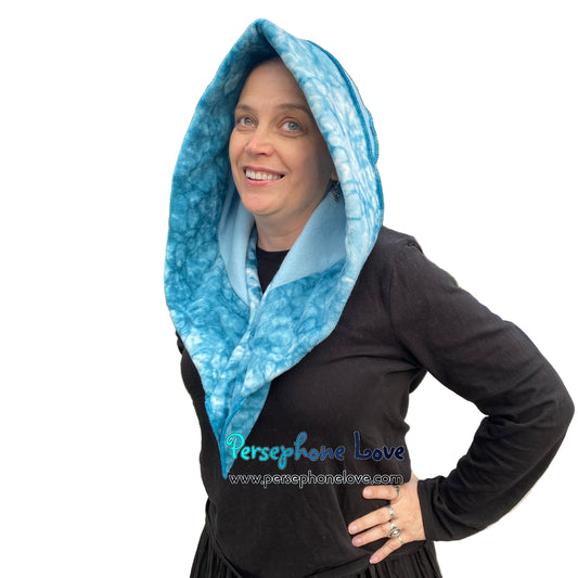 Katwise inspired felted 100% cashmere recycled sweater elf hat/hood-1803