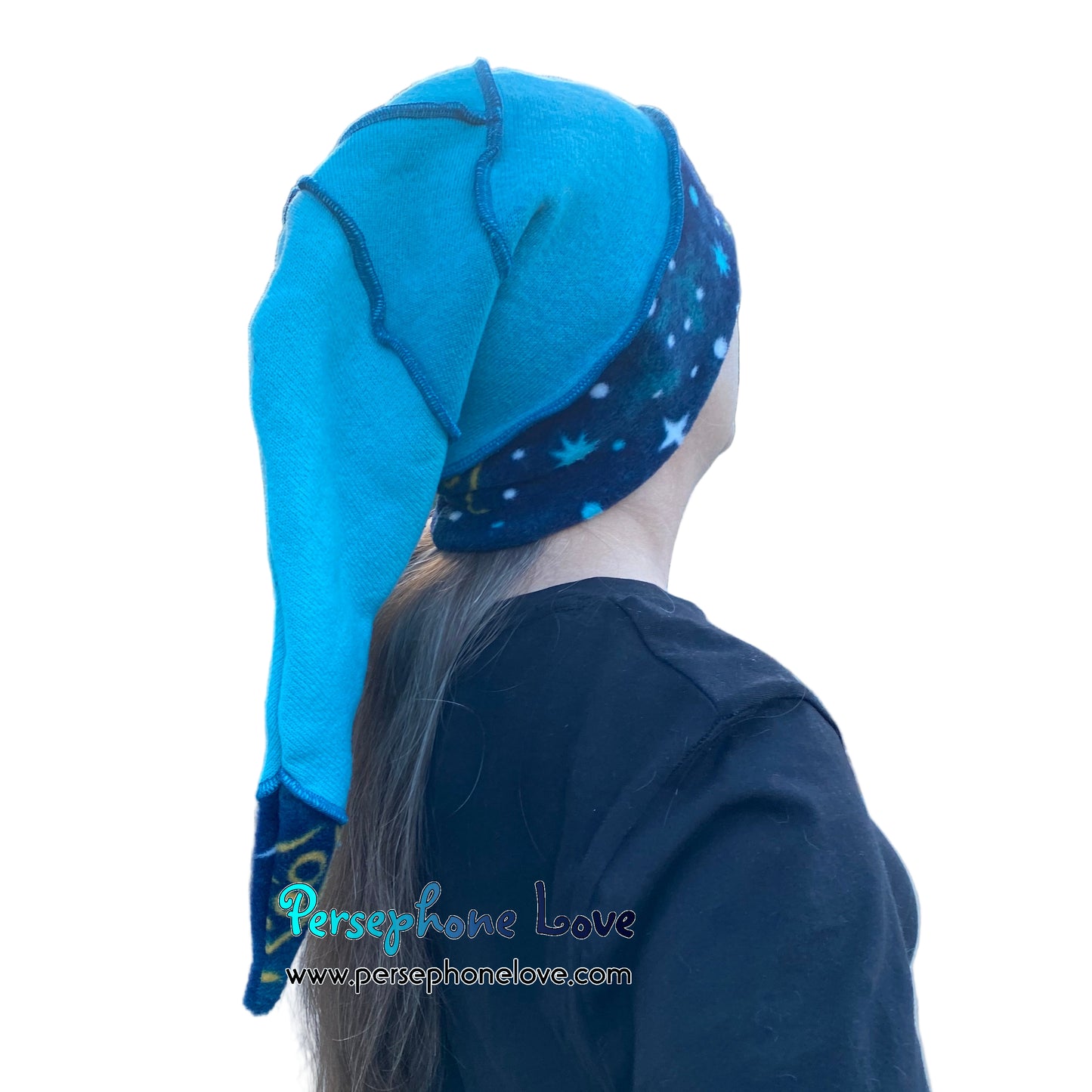 Katwise inspired felted 100% cashmere/fleece recycled sweater elf hat-1820