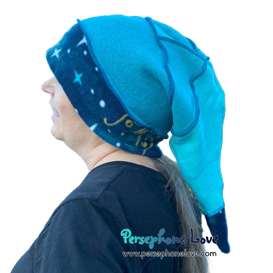 Katwise inspired felted 100% cashmere/fleece recycled sweater elf hat-1820