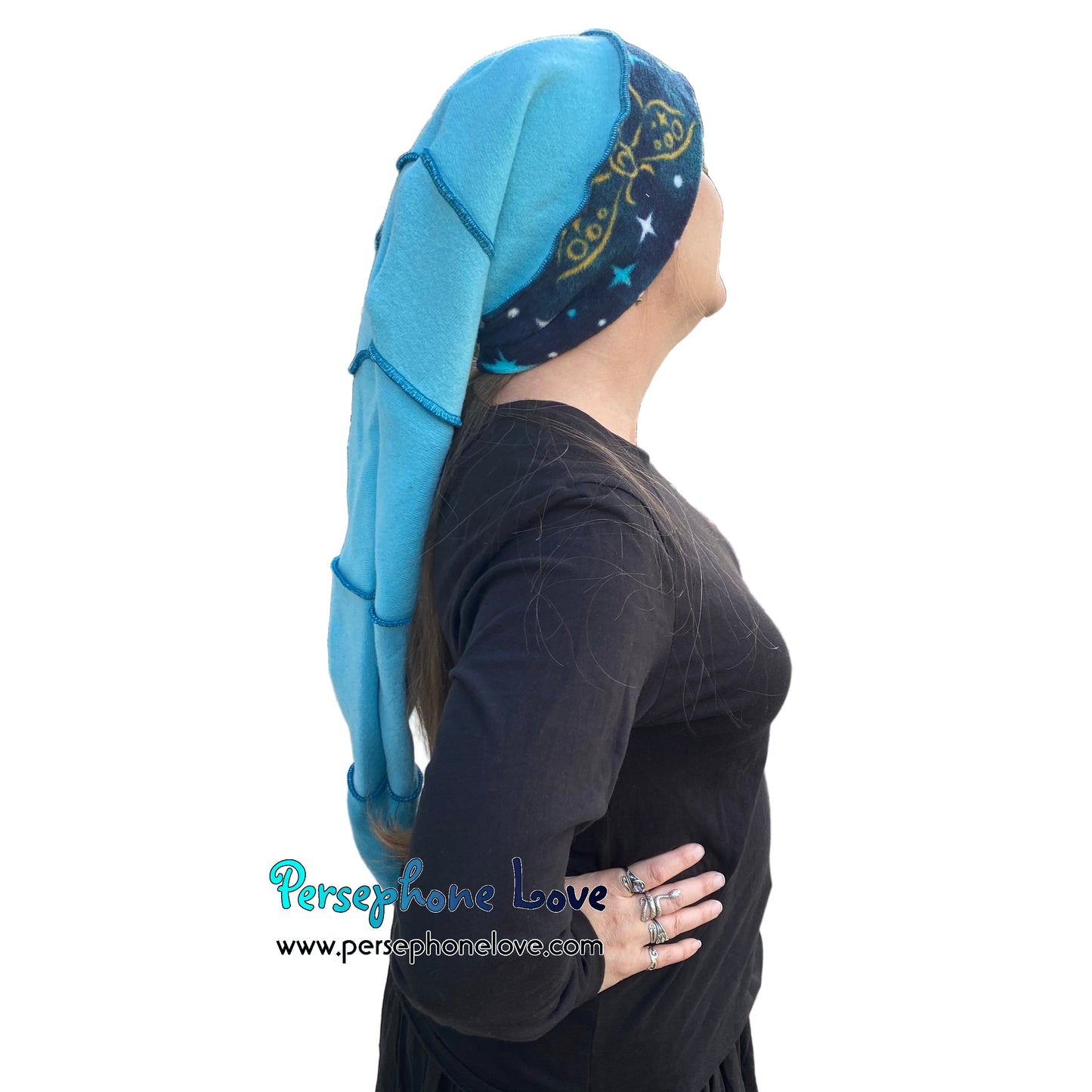 Katwise inspired felted 100% cashmere/fleece recycled sweater elf hat-1823