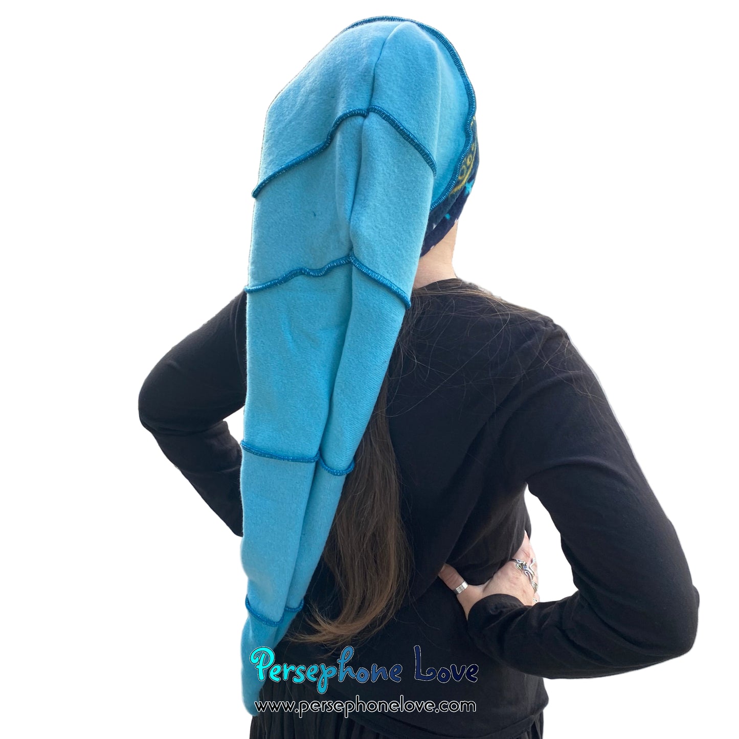 Katwise inspired felted 100% cashmere/fleece recycled sweater elf hat-1823