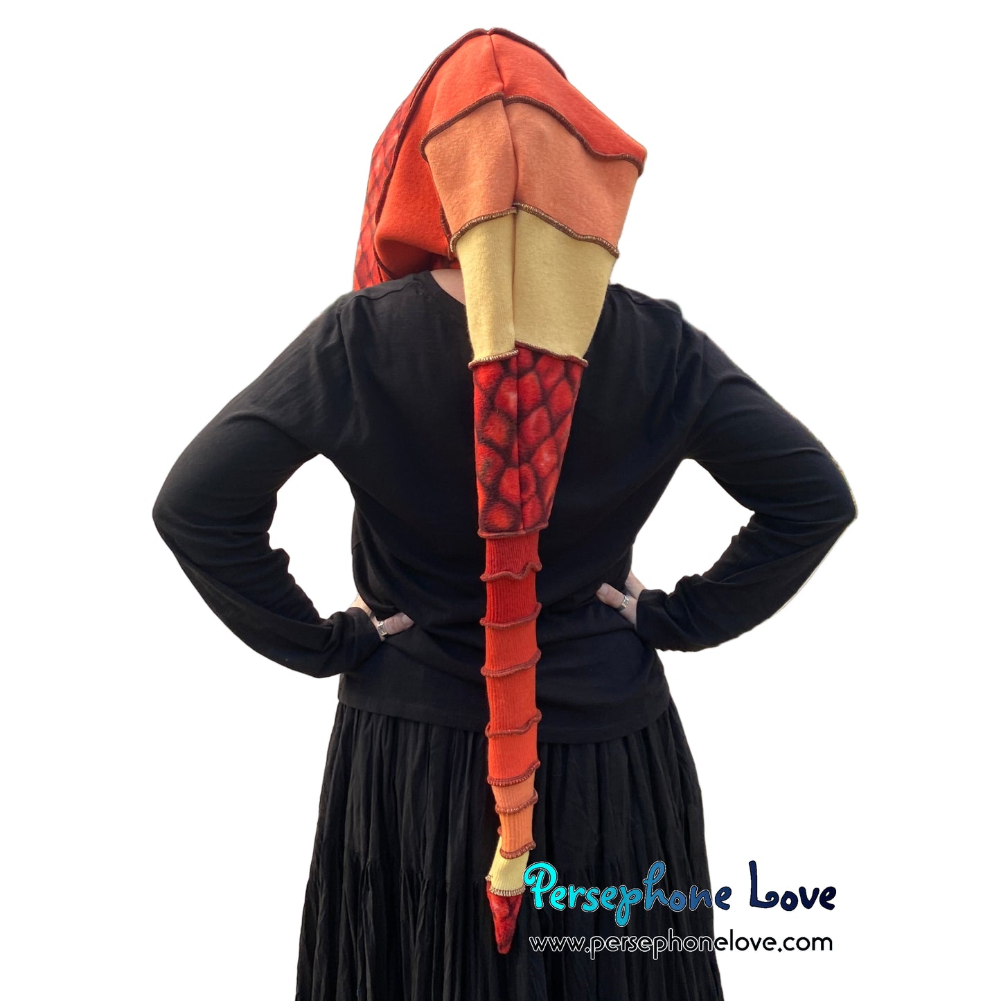 Katwise inspired felted 100% cashmere recycled sweater elf hat/hood-1847