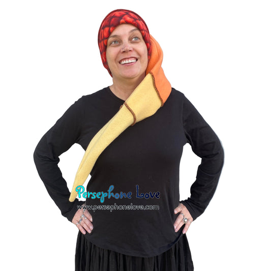 Katwise inspired felted 100% cashmere/fleece recycled sweater elf hat-1849