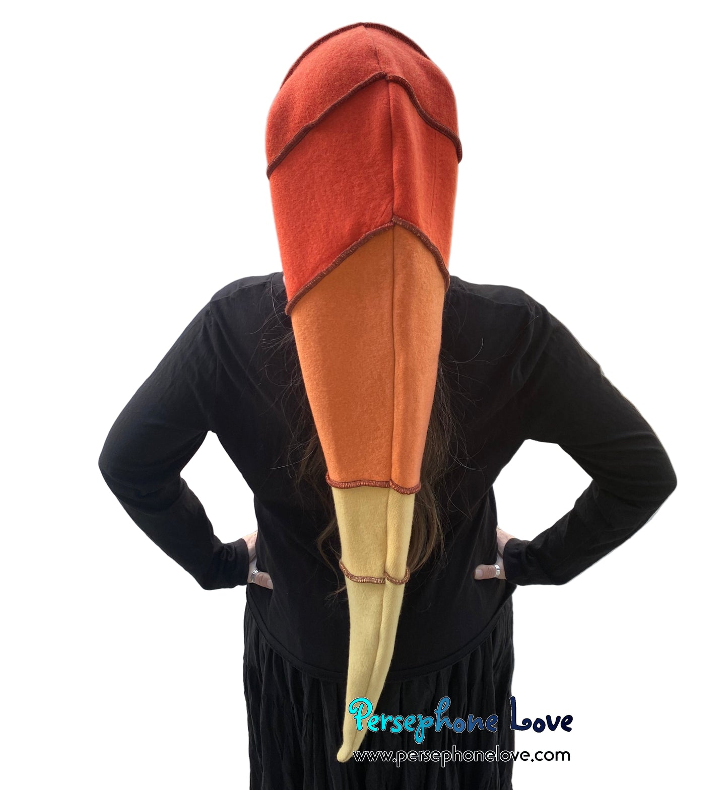 Katwise inspired felted 100% cashmere/fleece recycled sweater elf hat-1849