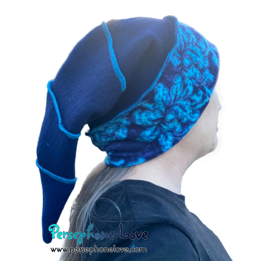 Katwise inspired felted 100% cashmere/fleece recycled sweater elf hat-1857