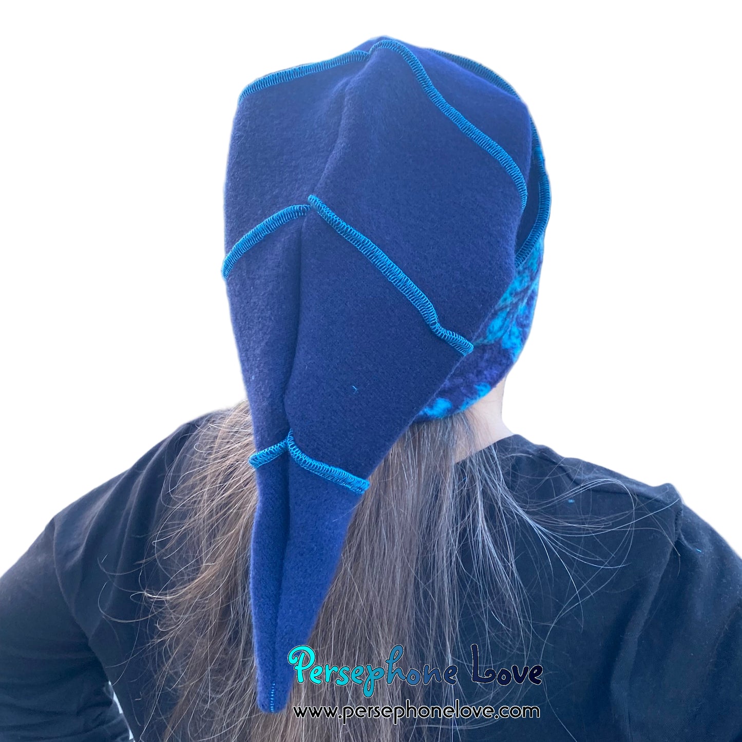 Katwise inspired felted 100% cashmere/fleece recycled sweater elf hat-1857