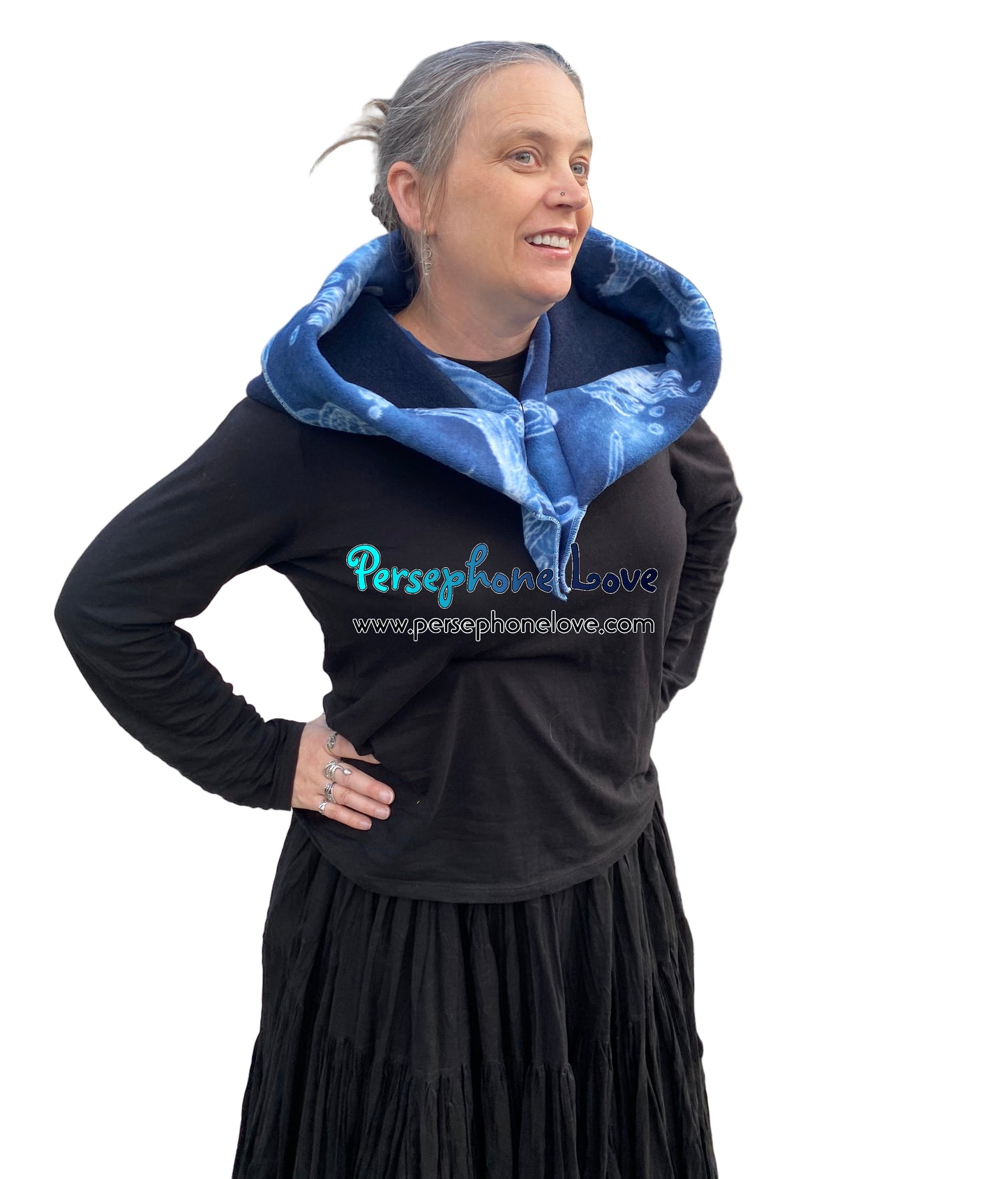 Katwise inspired felted 100% merino wool recycled sweater elf hat/hood-1868