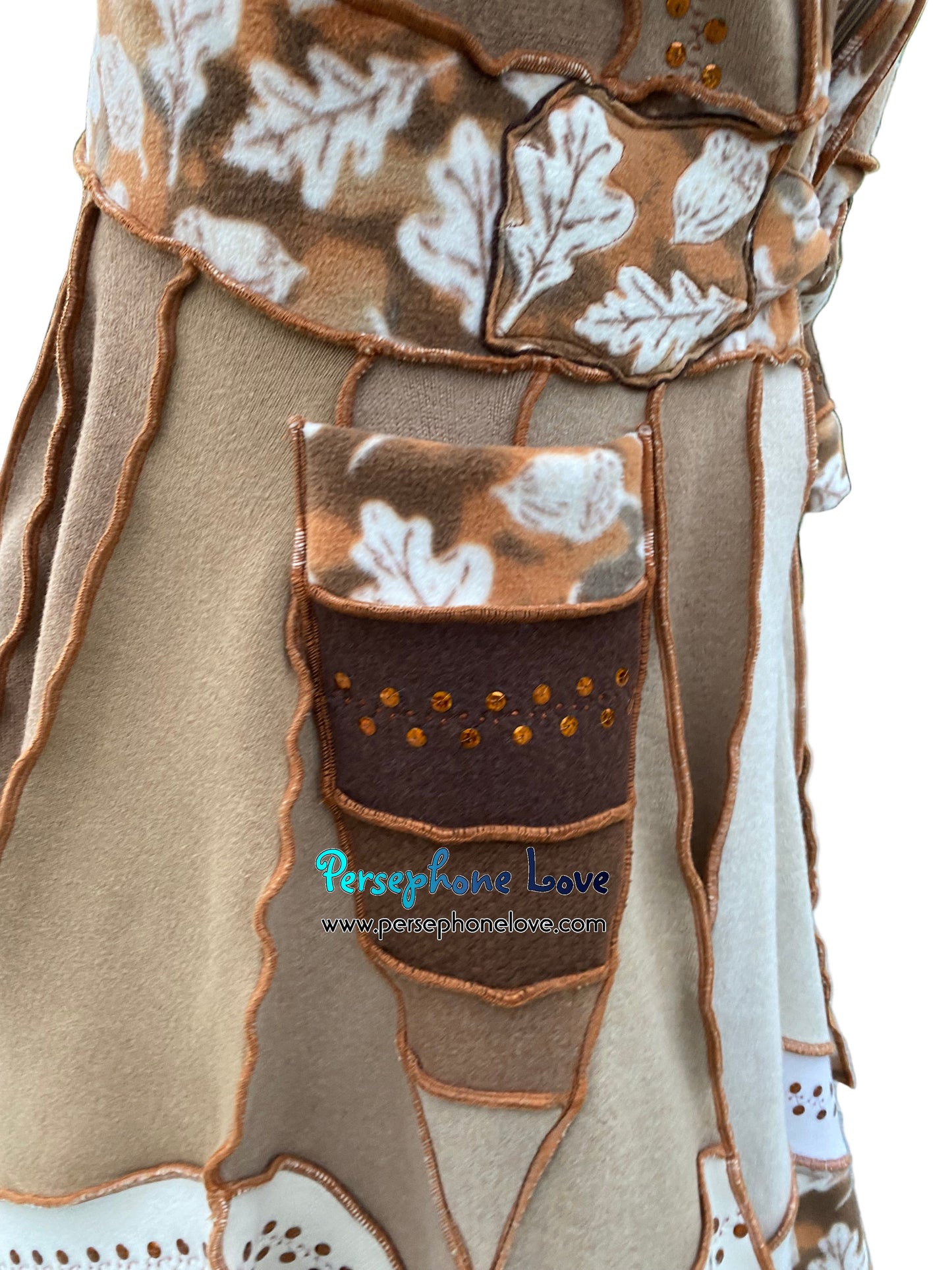 "When I Fall Asleep" Beige pixie felted cashmere/fleece Katwise-inspired sequin sweatercoat-2586