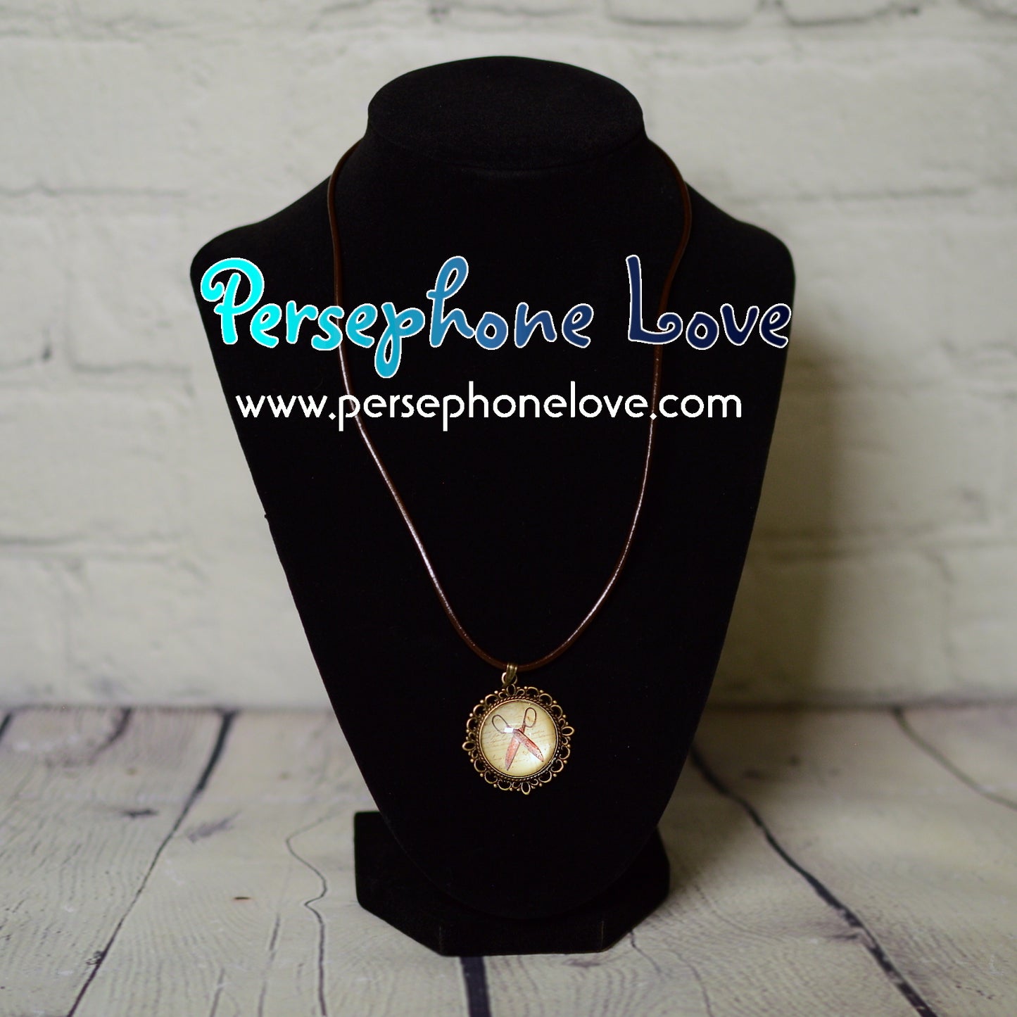 Steampunk glass cabochon necklace earring set -1219