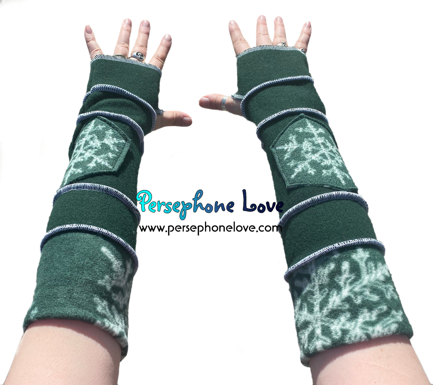 Katwise inspired needle-felted 100% cashmere upcycled sweater arm warmers -1526