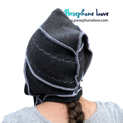 Katwise inspired grey felted 100% cashmere pixie jester hat-1520