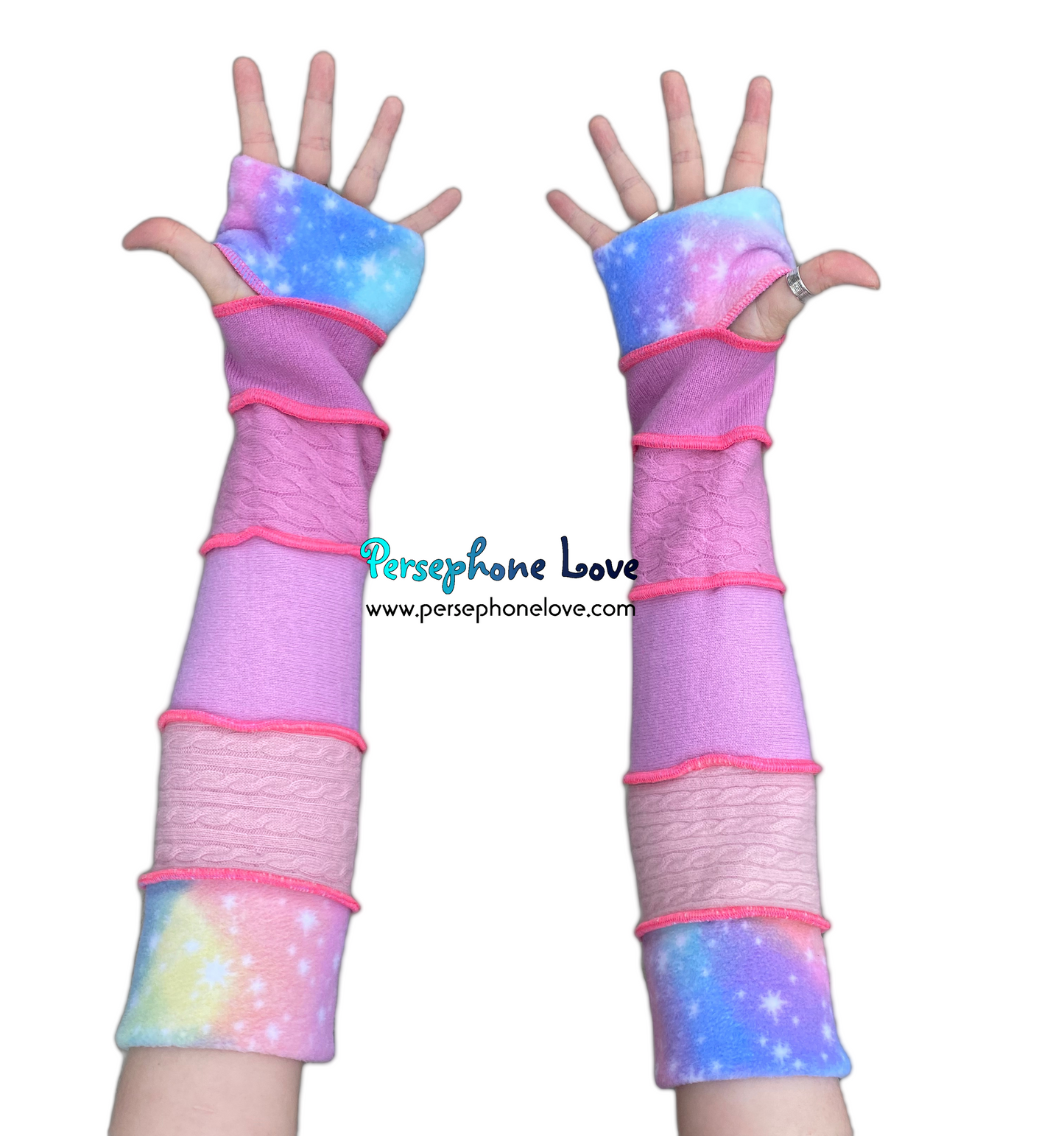 Katwise-inspired felted 100% cashmere arm warmers-1586