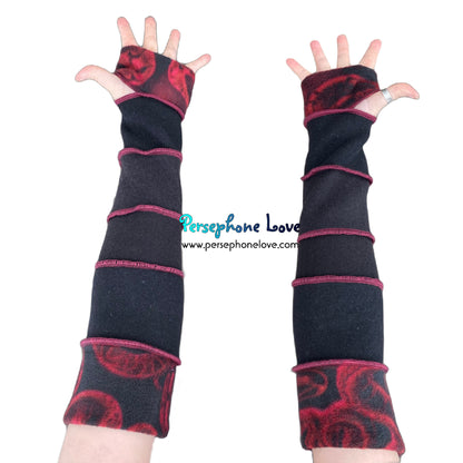 Katwise-inspired black felted 100% cashmere arm warmers-1627