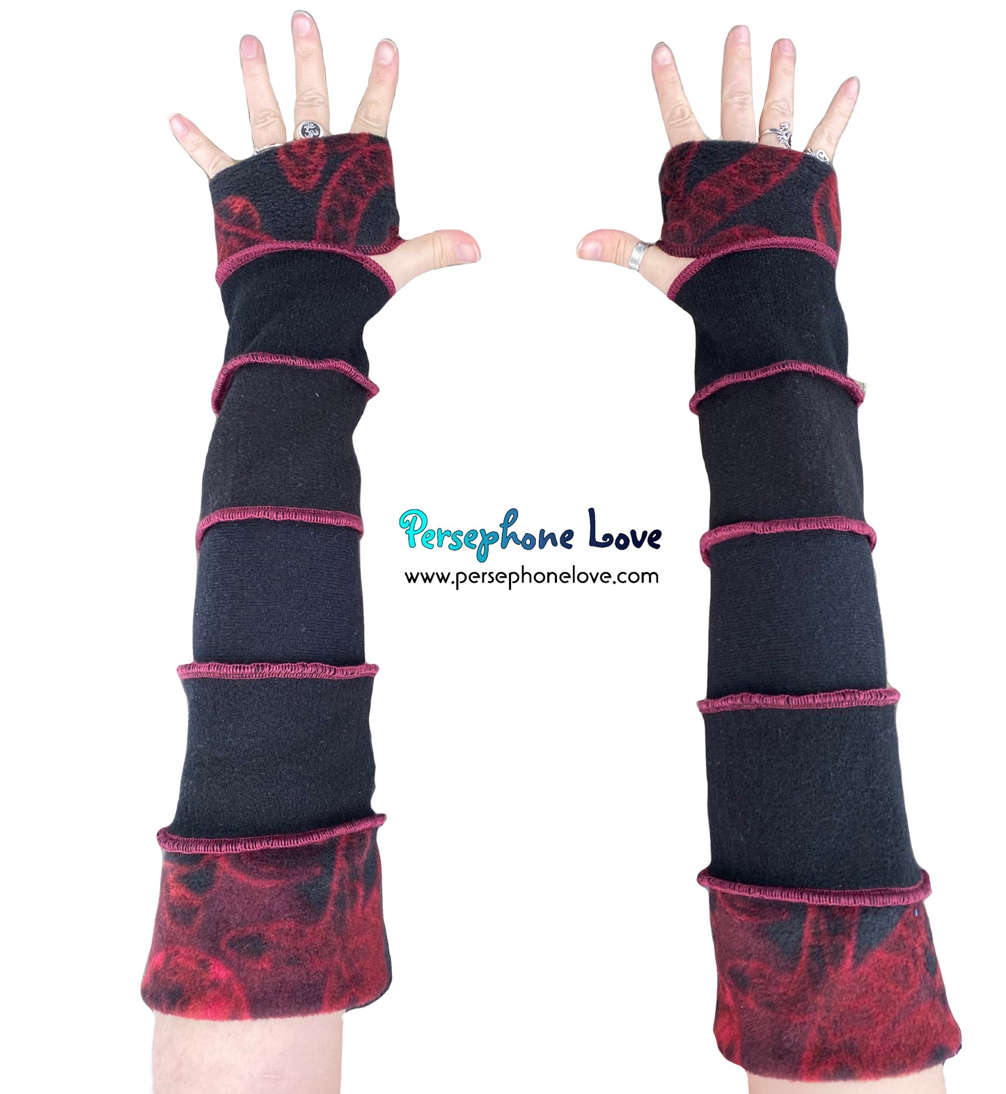 Katwise-inspired black felted 100% cashmere arm warmers-1632