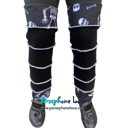 Katwise-inspired felted black merino wool leg warmers-1783