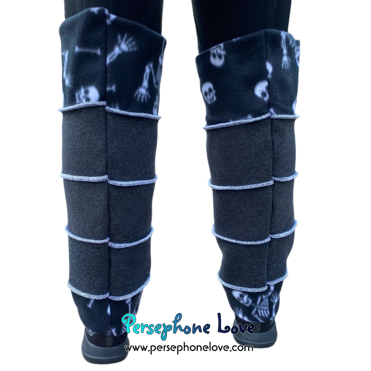 Katwise-inspired felted black merino wool leg warmers-1784
