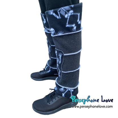 Katwise-inspired felted black merino wool leg warmers-1784