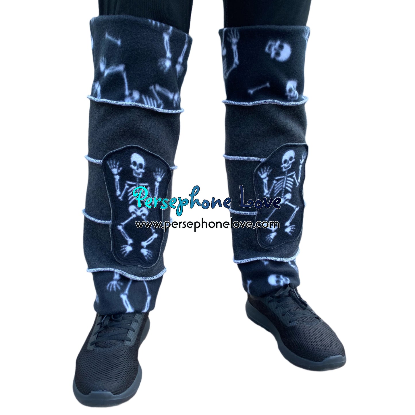 Katwise-inspired felted black merino wool leg warmers-1784