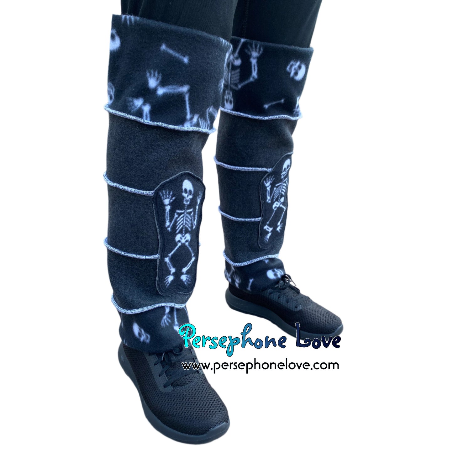 Katwise-inspired felted black merino wool leg warmers-1784
