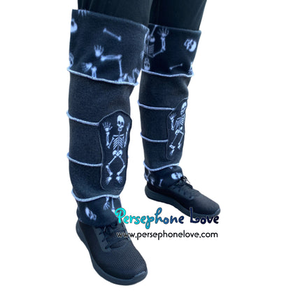 Katwise-inspired felted black merino wool leg warmers-1784