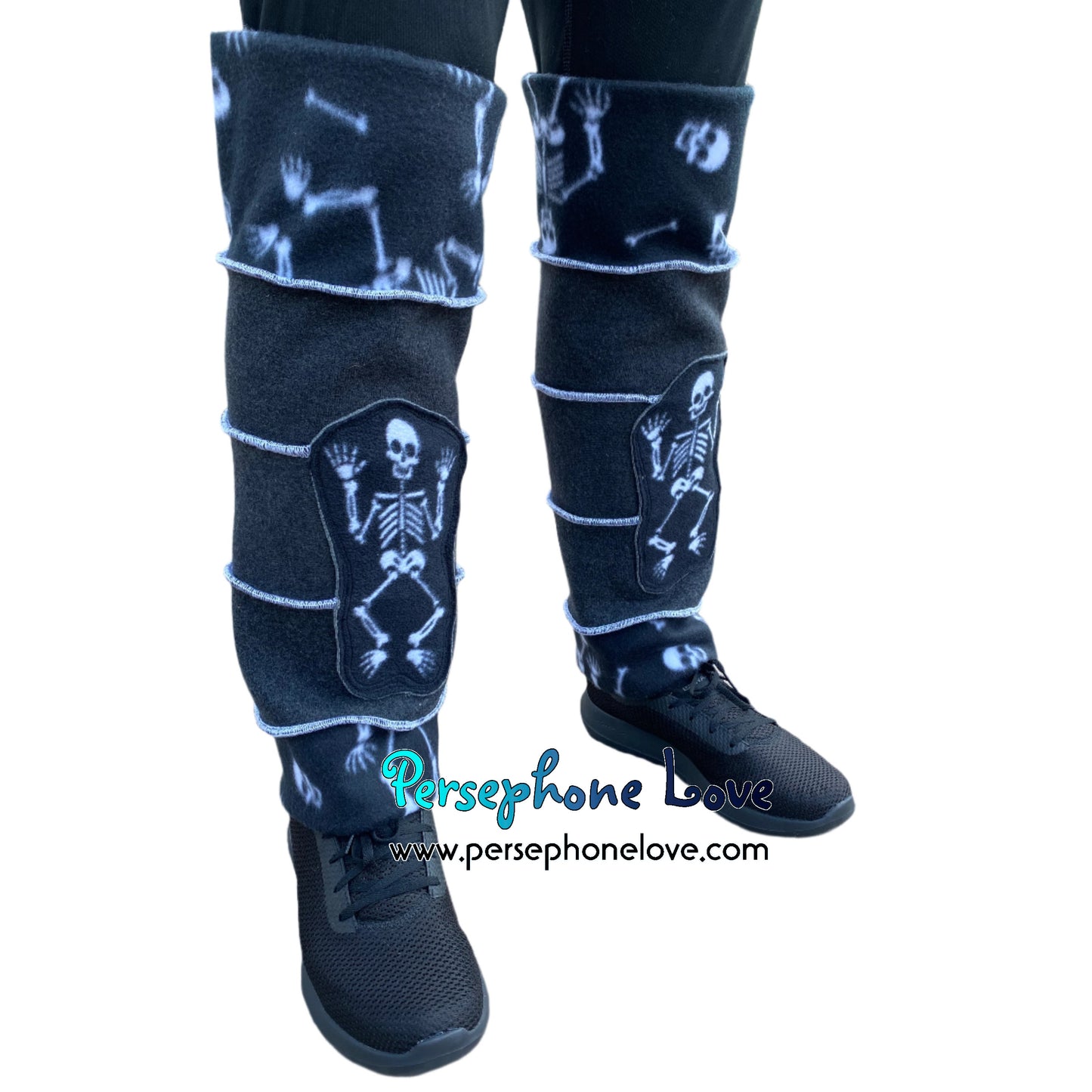 Katwise-inspired felted black merino wool leg warmers-1784