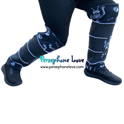 Katwise-inspired felted black merino wool leg warmers-1784