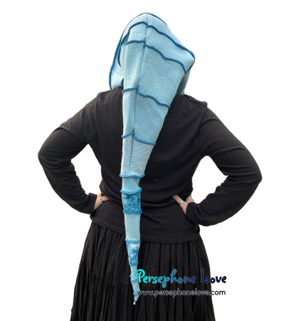 Katwise inspired felted 100% cashmere recycled sweater elf hat/hood-1803