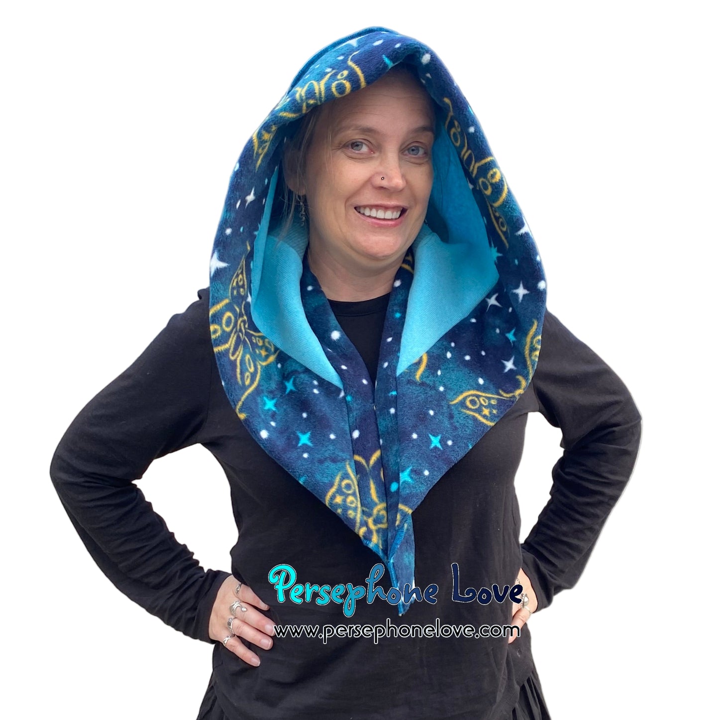 Katwise inspired felted 100% cashmere recycled sweater elf hat/hood-1815