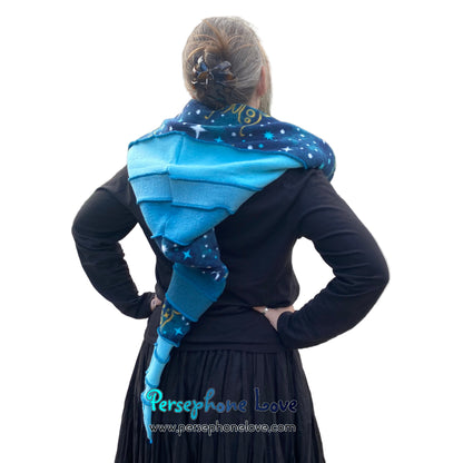 Katwise inspired felted 100% cashmere recycled sweater elf hat/hood-1815