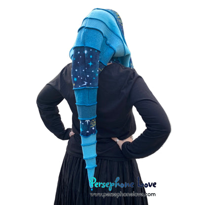 Katwise inspired felted 100% cashmere recycled sweater elf hat/hood-1815