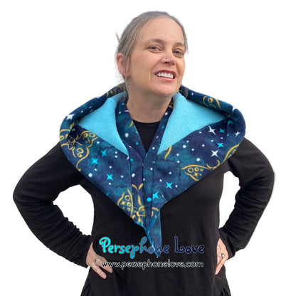 Katwise inspired felted 100% cashmere recycled sweater elf hat/hood-1815