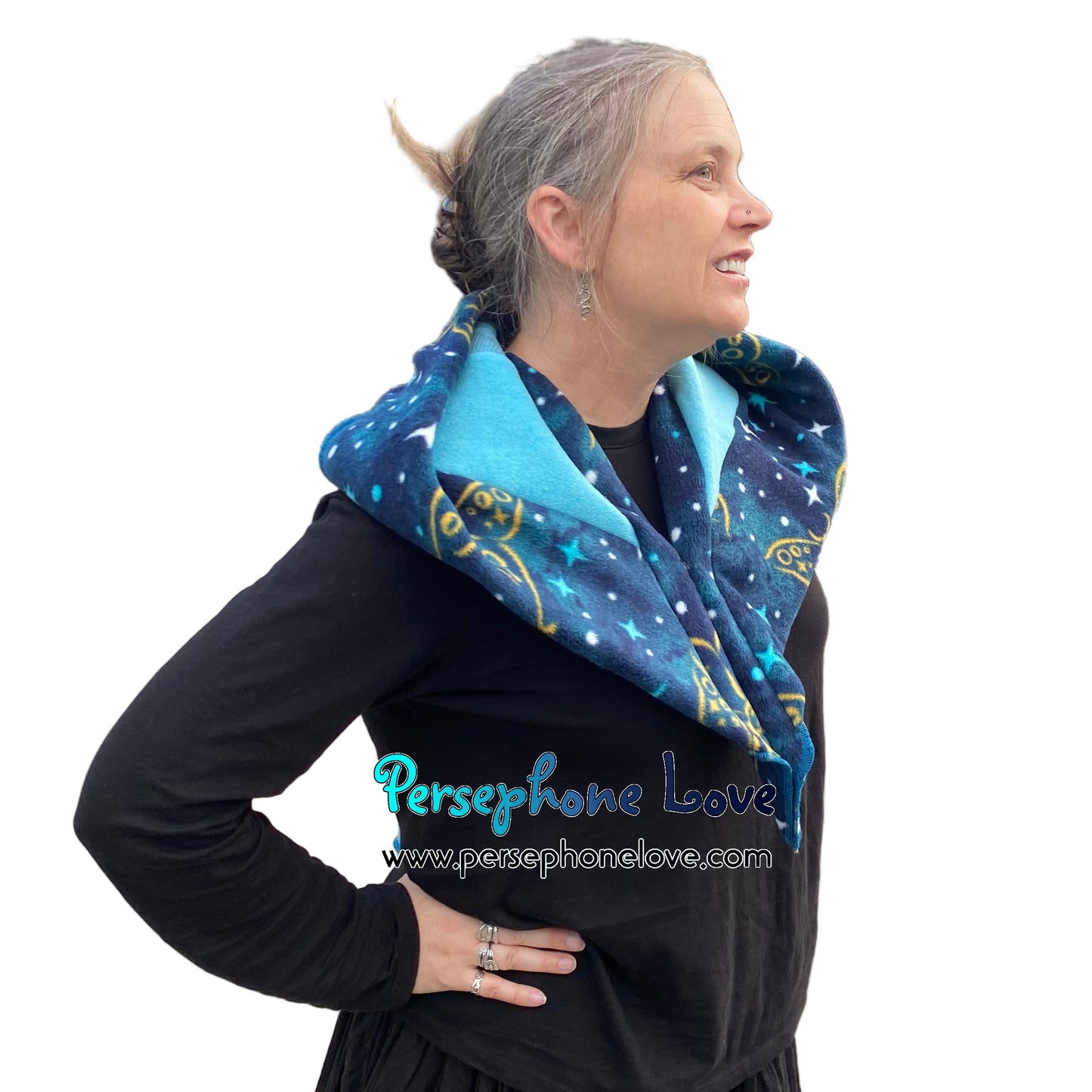 Katwise inspired felted 100% cashmere recycled sweater elf hat/hood-1815