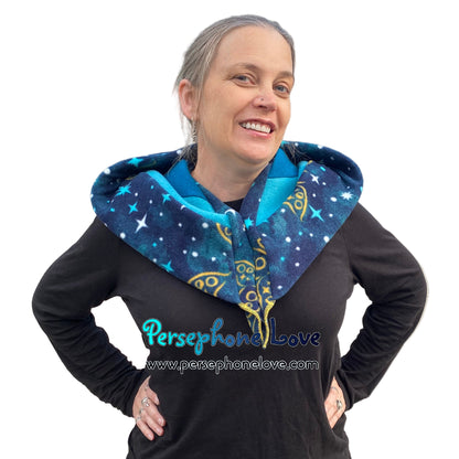 Katwise inspired felted 100% cashmere recycled sweater elf hat/hood-1826