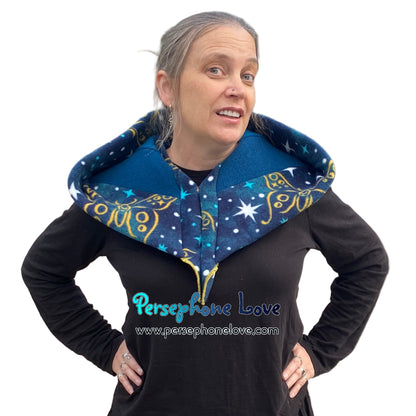 Katwise inspired felted 100% cashmere recycled sweater elf hat/hood-1827