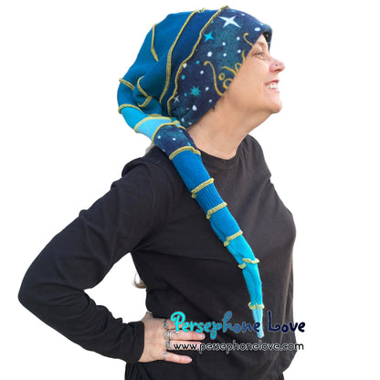 Katwise inspired felted 100% cashmere/fleece recycled sweater elf hat-1833