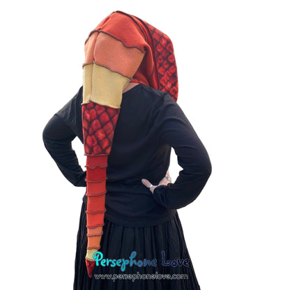 Katwise inspired felted 100% cashmere recycled sweater elf hat/hood-1847