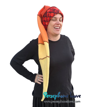 Katwise inspired felted 100% cashmere/fleece recycled sweater elf hat-1849