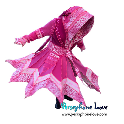 “Proper Patola” Pink pixie felted cashmere/wool/fleece Katwise-inspired sequin sweatercoat-2571