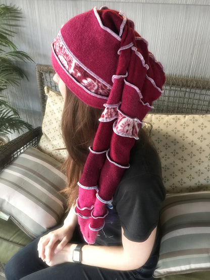 Katwise-inspired pink felted cashmere/wool pixie elf hat-1321